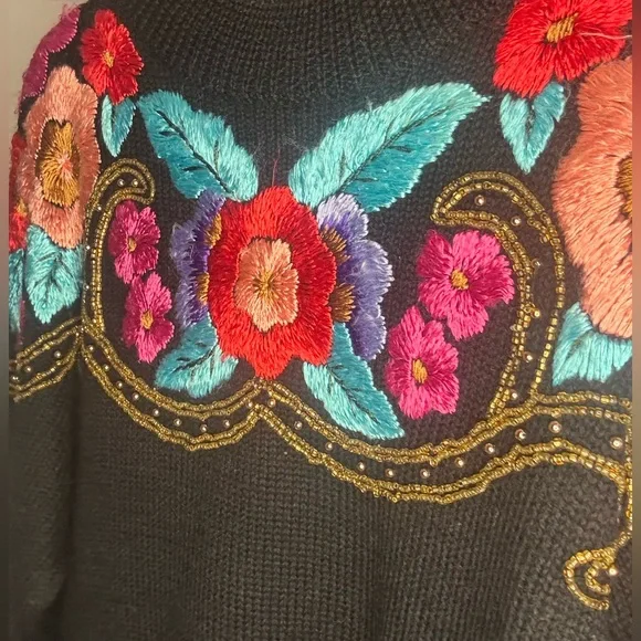 COPY - Vintage 80’s Embroidered Sweater - Picture 3 of 4